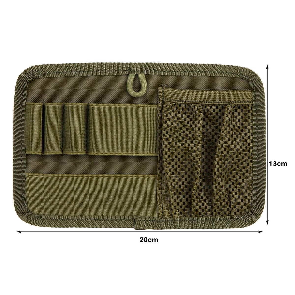 Space-saving Storage Pouch Organizer Expandable Tool Bag with Mesh Army Green