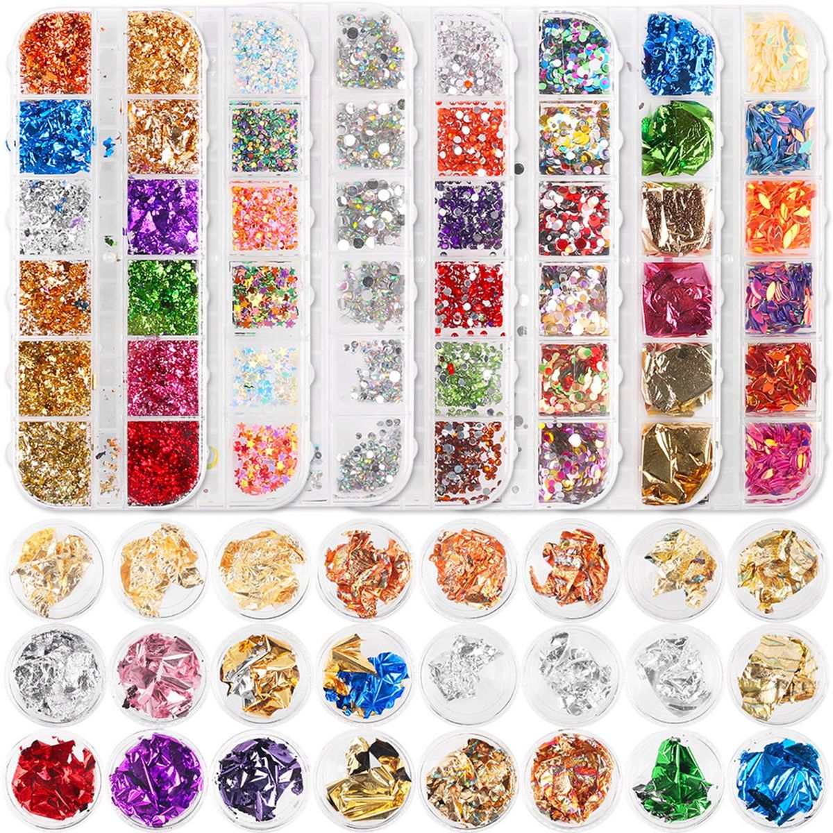 Nail Art Tools Set Nail Lamp Nail Drill Machine Foil Paper Diamond Ornament Manicure Salon Home DIY