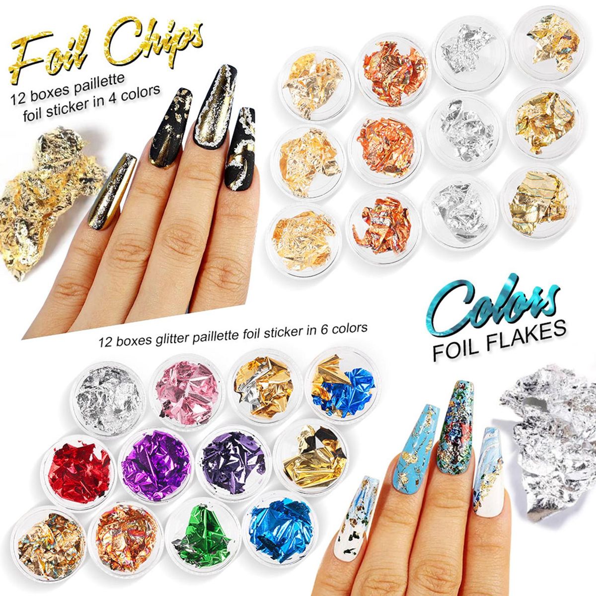 Nail Art Tools Set Nail Lamp Nail Drill Machine Foil Paper Diamond Ornament Manicure Salon Home DIY
