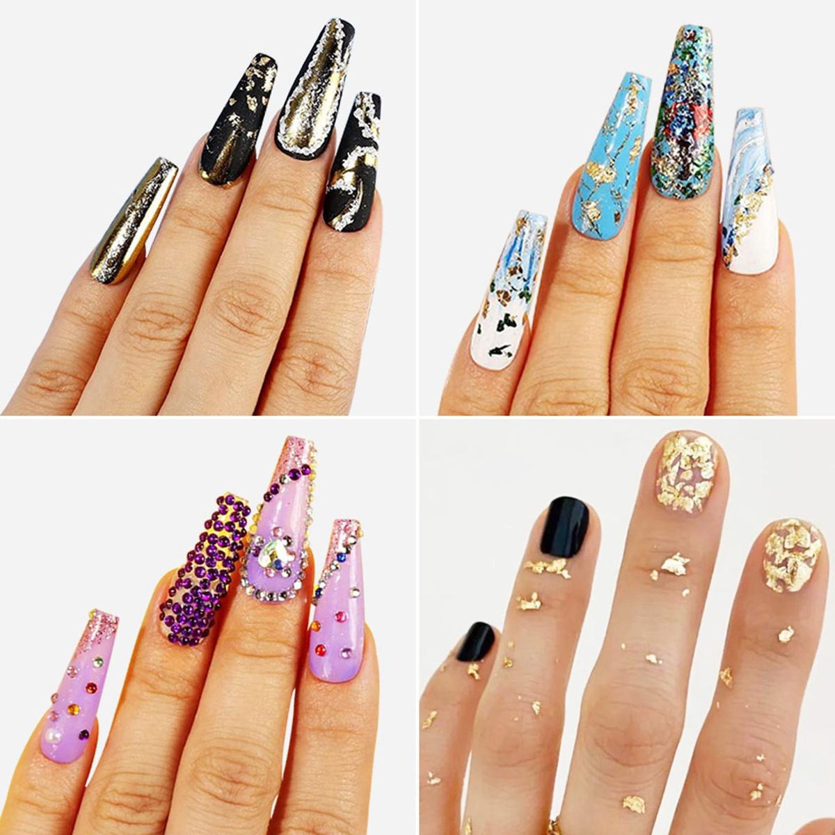 Nail Art Tools Set Nail Lamp Nail Drill Machine Foil Paper Diamond Ornament Manicure Salon Home DIY