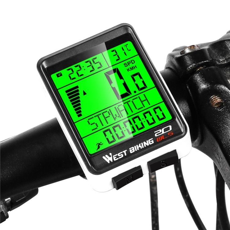 WEST BIKING Mountain Bike Wireless Code Meter Large-Screen