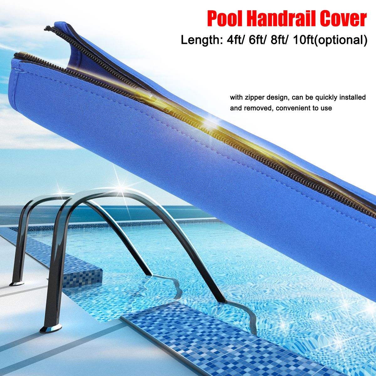 Pool Handrail Cover 10ft Swimming Pool Rail Grips Cover