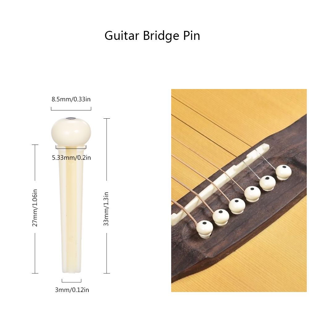 Plastic Acoustic Guitar Bridge Pin Bridge Saddle And Nut