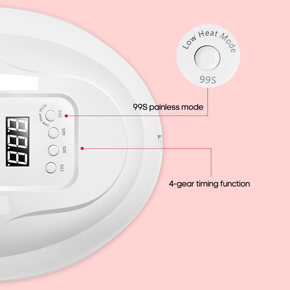 UV LED Nail Lamp Dual Light Source 120W Intelligent