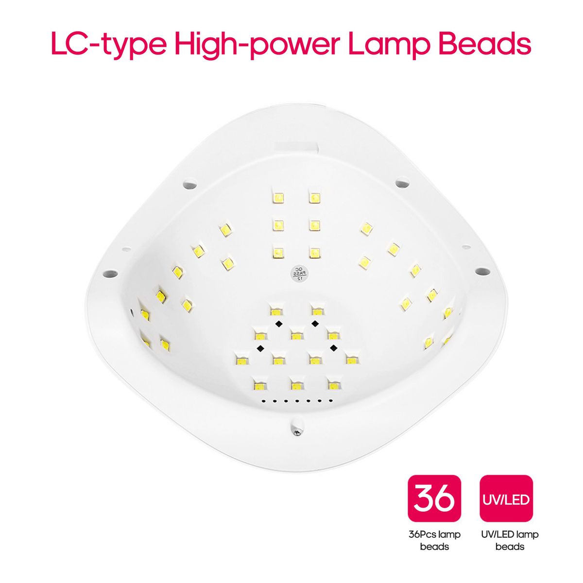 UV LED Nail Lamp Dual Light Source 120W Intelligent