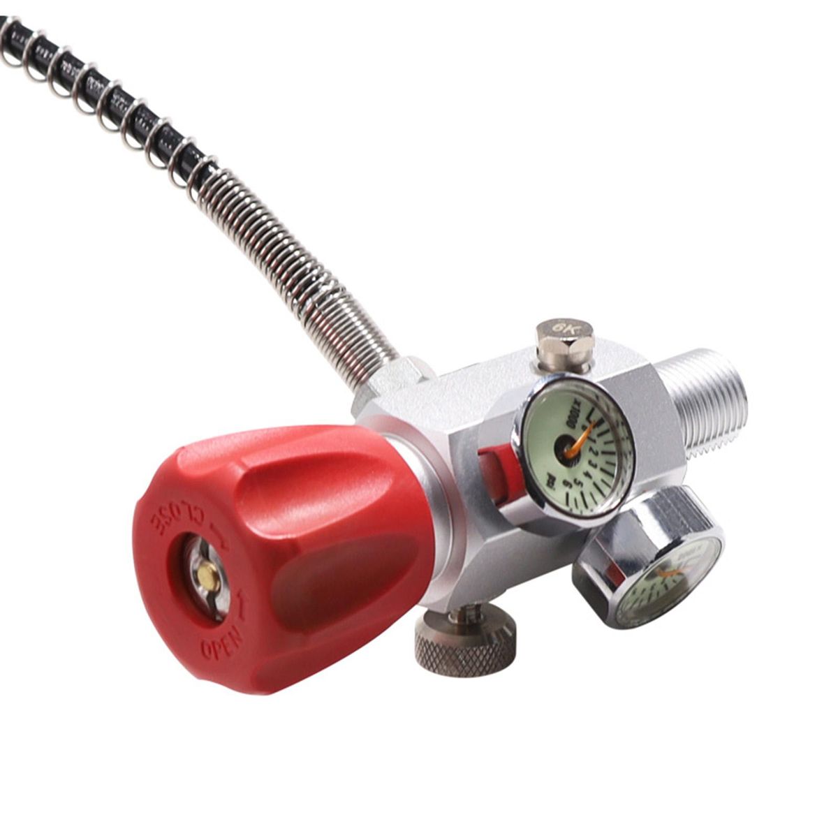 Air Filling Station Refill Adapter Portable Alloy Valve Silver 14UNF