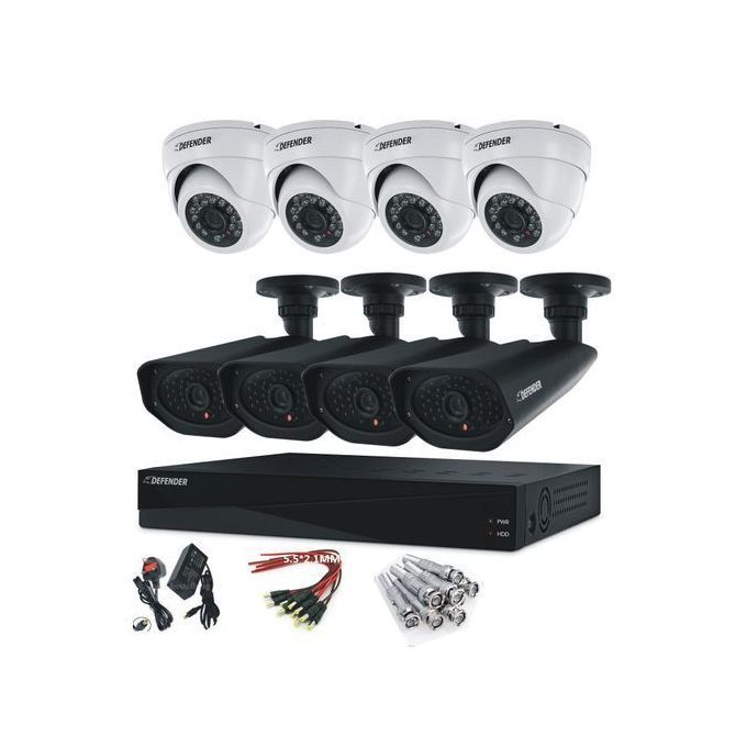 Cctv Super Quality AHD 2.0 CCTV Camera - 8Pcs - 4 In 1 DVR