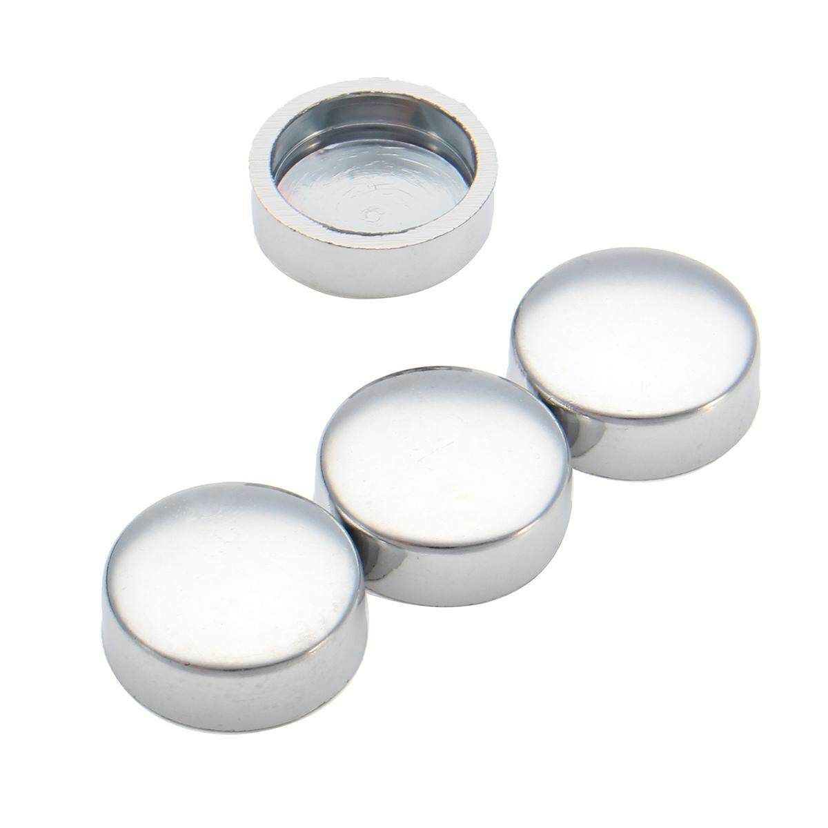 4pcs Chrome SCREW CAP / BOLT CAPS COVERS For Car Truck Plate Frame Electroplating Color