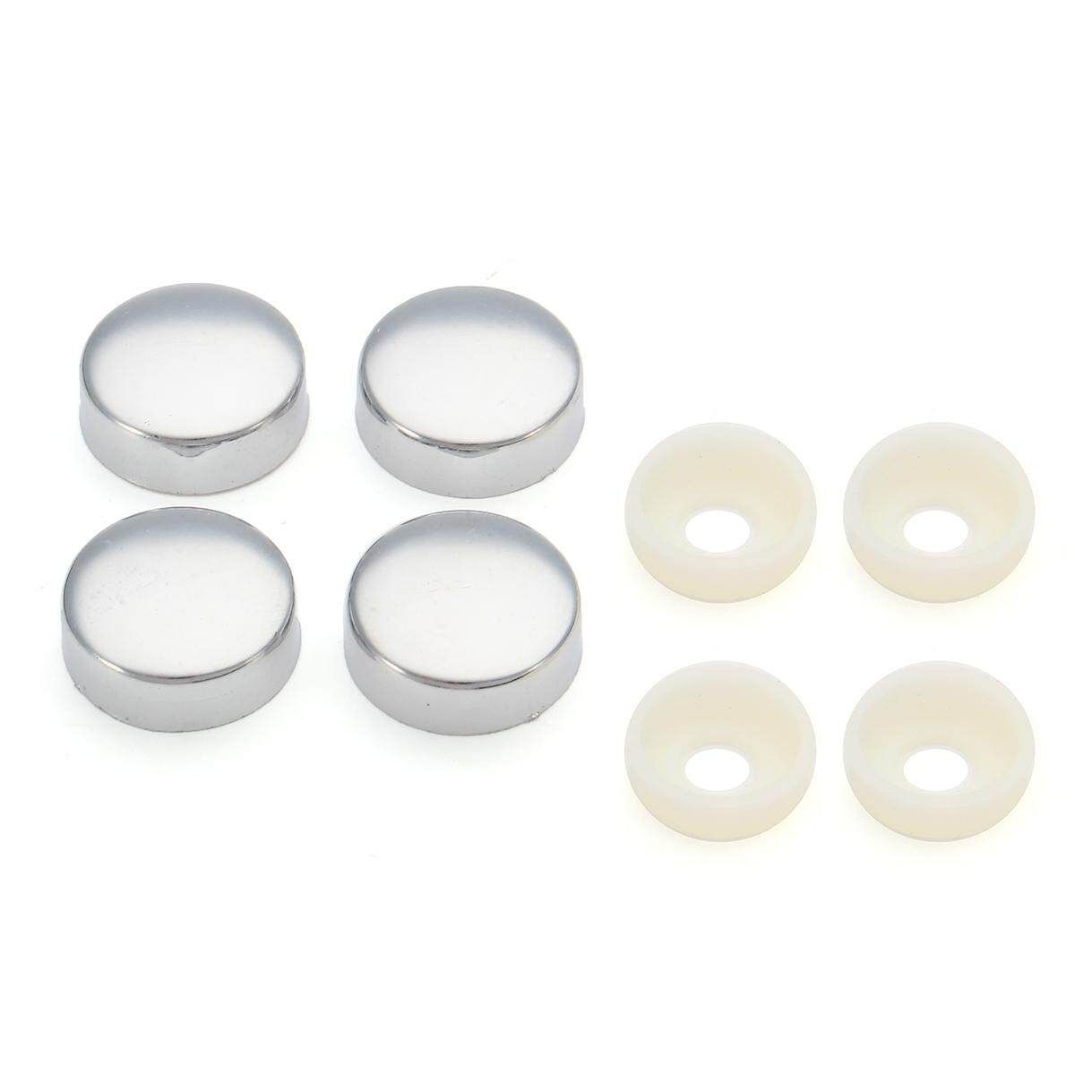 4pcs Chrome SCREW CAP / BOLT CAPS COVERS For Car Truck Plate Frame Electroplating Color