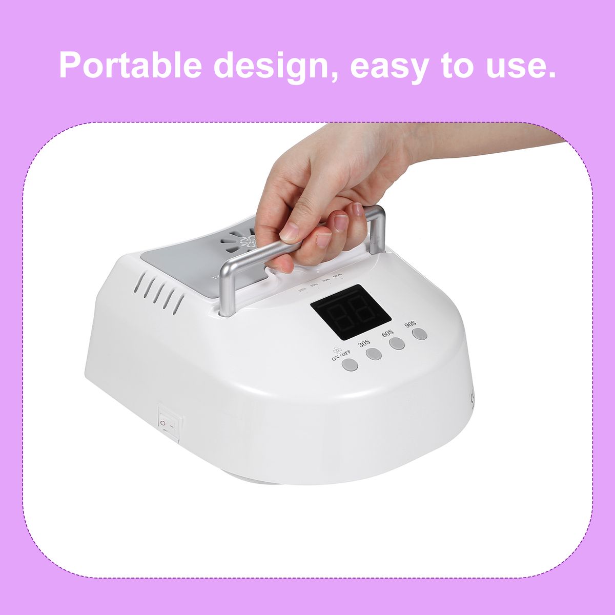 72W Cordless Fan Nail Lamp UV LED Lamp Nail Dryer For