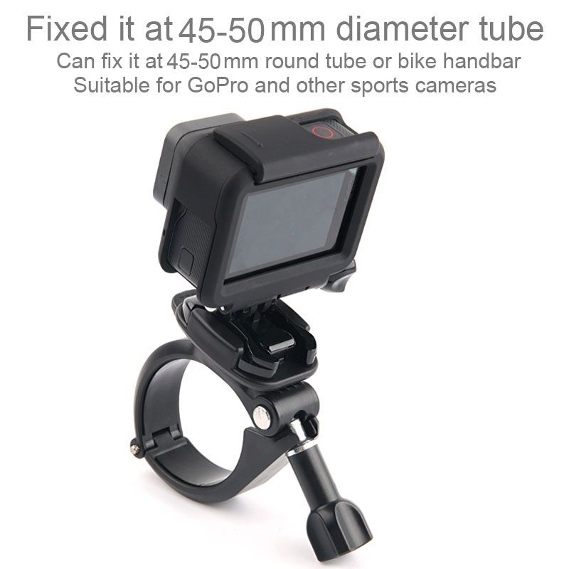 GP434 Large Size Bicycle Handlebar Fixing Mount For GoPro HERO7 /6 /5 /5 Session /4 Session /4 /3+ /3 /2 /1 / Fusion, Xiaoyi & Cameras(Black)