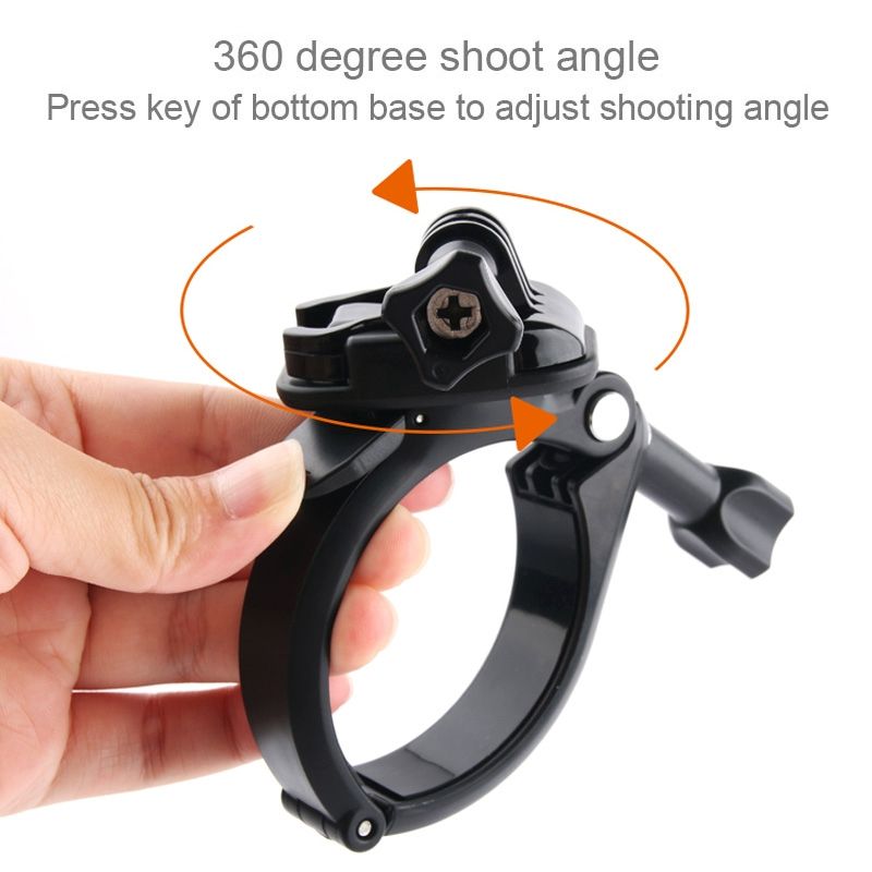 GP434 Large Size Bicycle Handlebar Fixing Mount For GoPro HERO7 /6 /5 /5 Session /4 Session /4 /3+ /3 /2 /1 / Fusion, Xiaoyi & Cameras(Black)