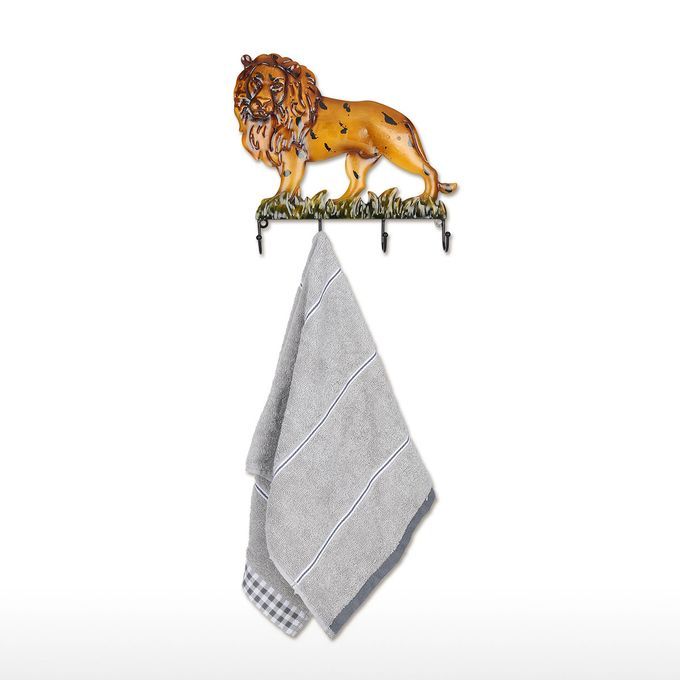 Tooarts Lion King Wall Hook Decorative Iron Wall Hanger-