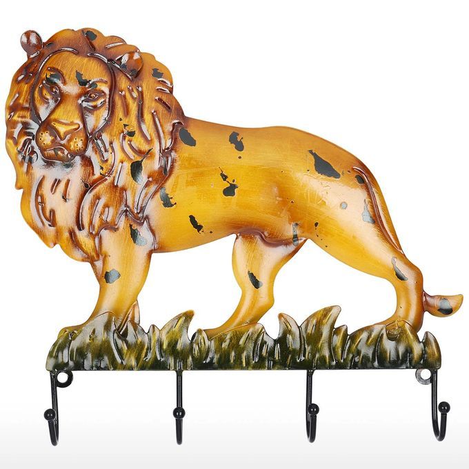 Tooarts Lion King Wall Hook Decorative Iron Wall Hanger-