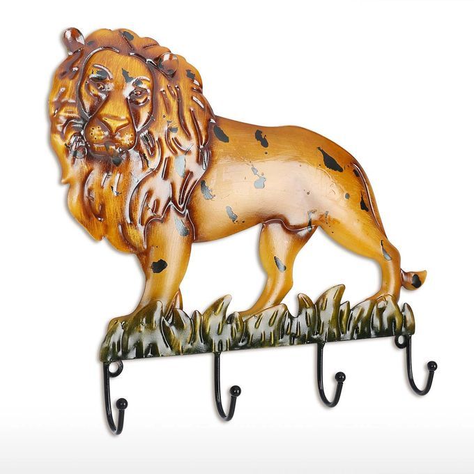 Tooarts Lion King Wall Hook Decorative Iron Wall Hanger-
