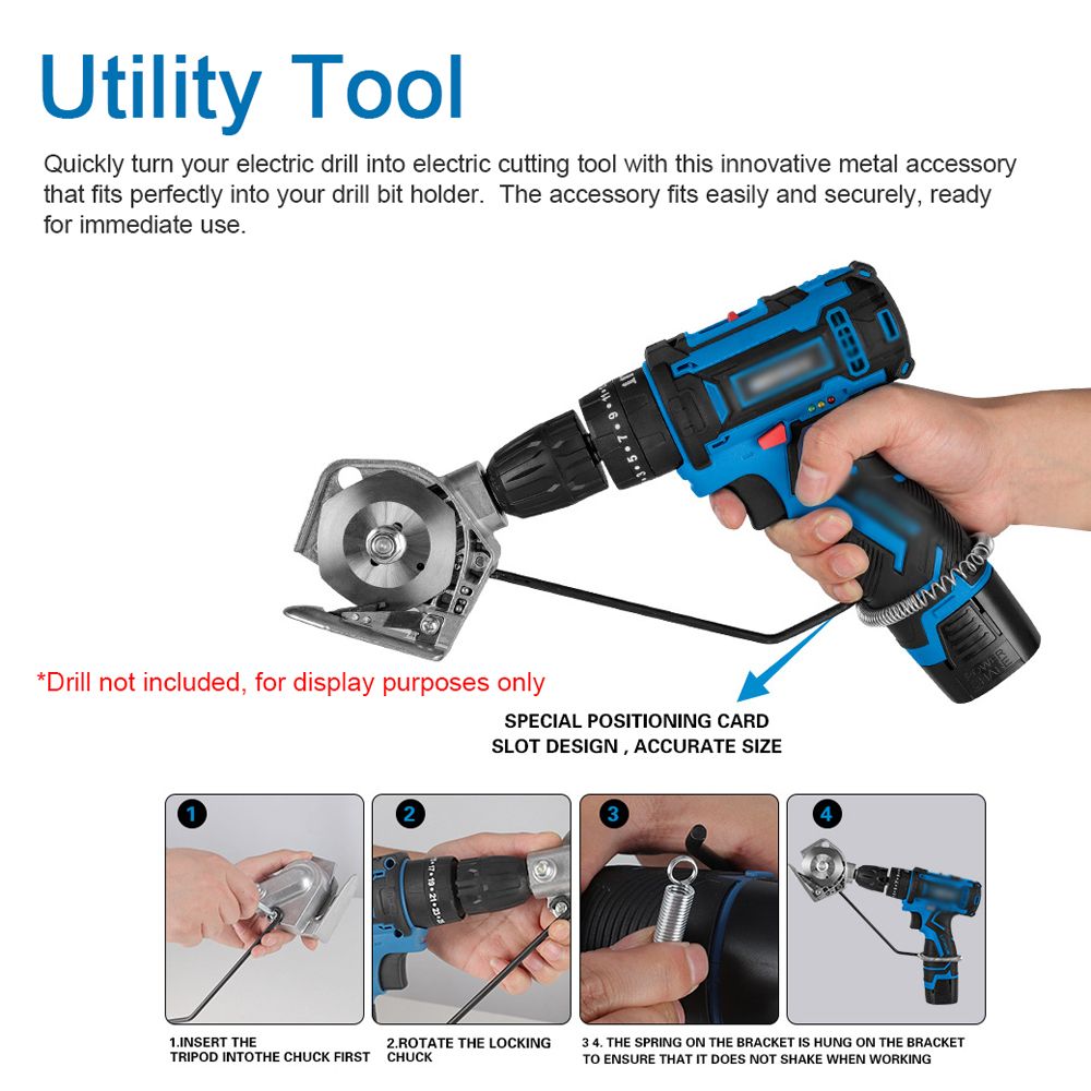 Electric Drill To Electric Fabric Cutter Refitting Accessory