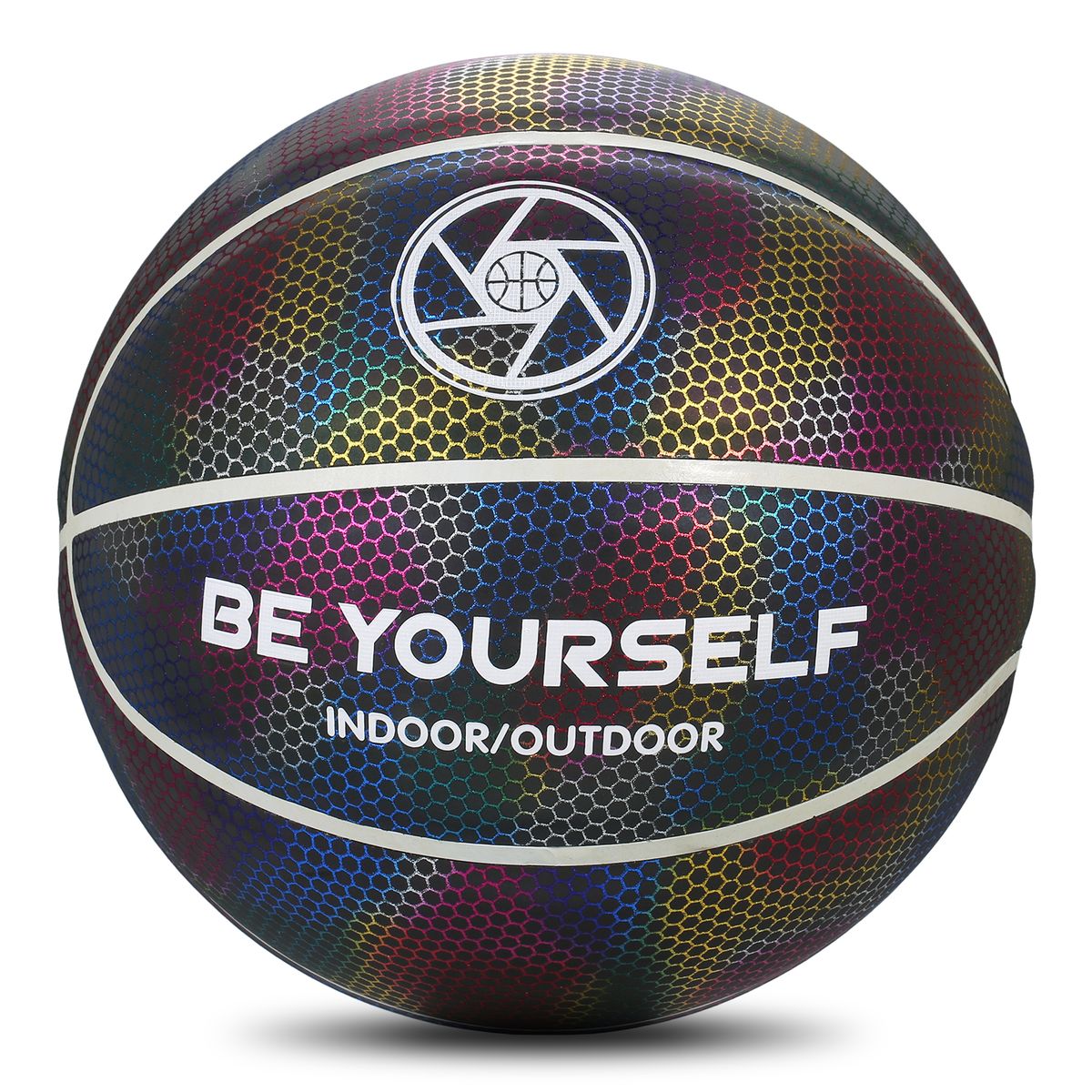 Holographic Reflective Basketball Glowing Luminous Indoor