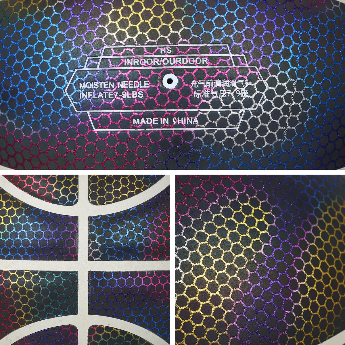 Holographic Reflective Basketball Glowing Luminous Indoor