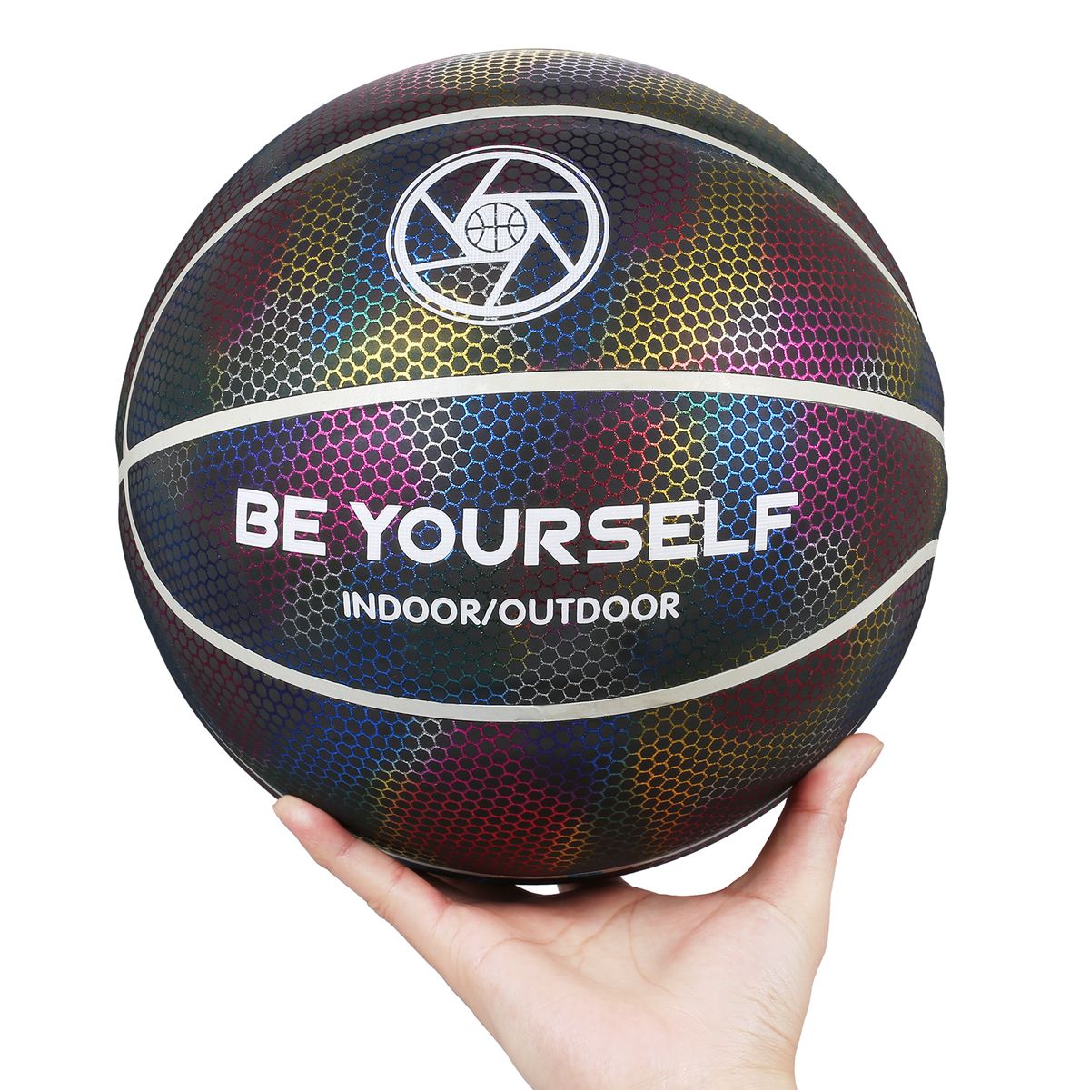 Holographic Reflective Basketball Glowing Luminous Indoor