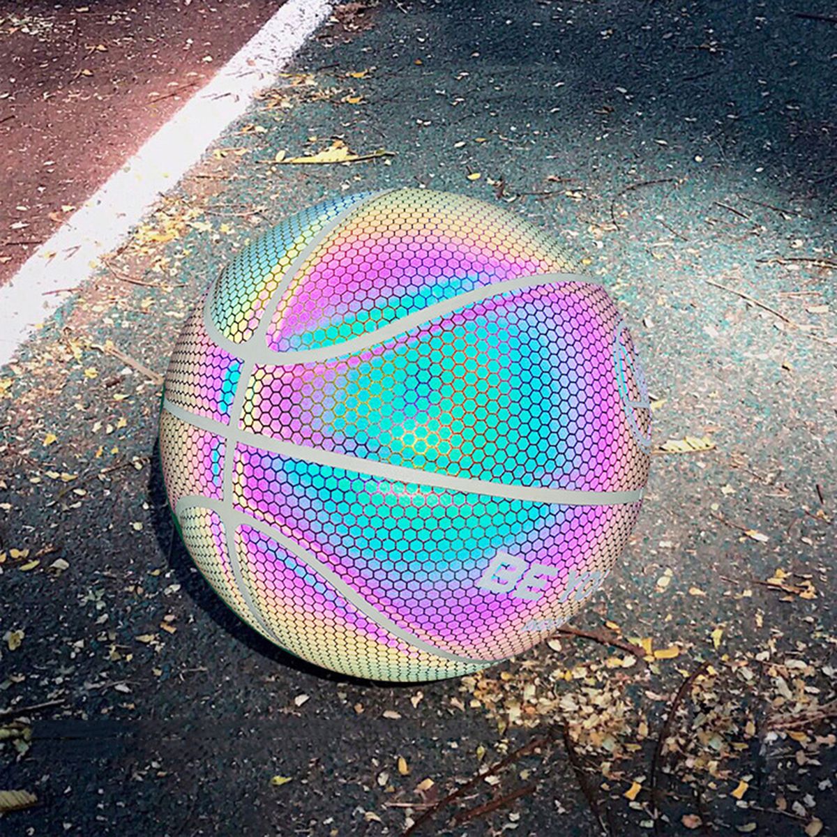 Holographic Reflective Basketball Glowing Luminous Indoor