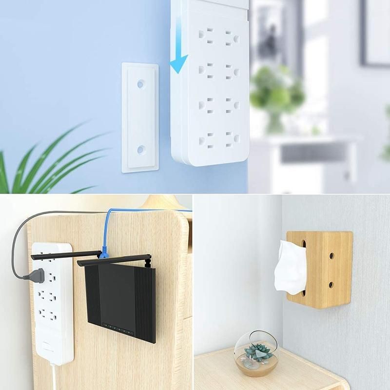Power Board Holder, Surge Protector, Wall-Mounted, Self-Adhesive Cable Management System for Computer Desk Finishing 2