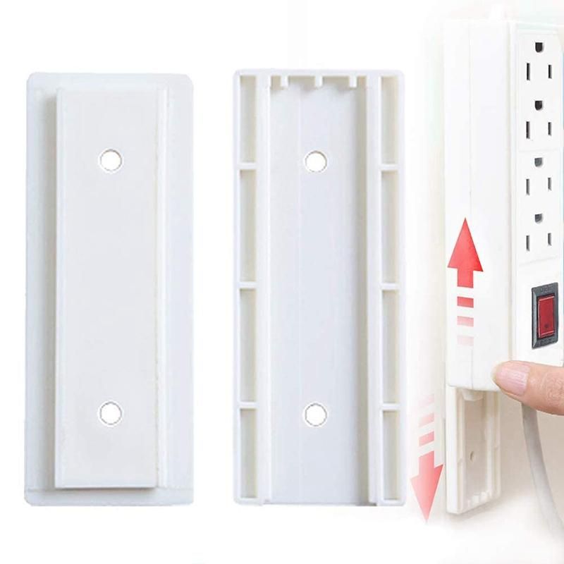 Power Board Holder, Surge Protector, Wall-Mounted, Self-Adhesive Cable Management System for Computer Desk Finishing 2