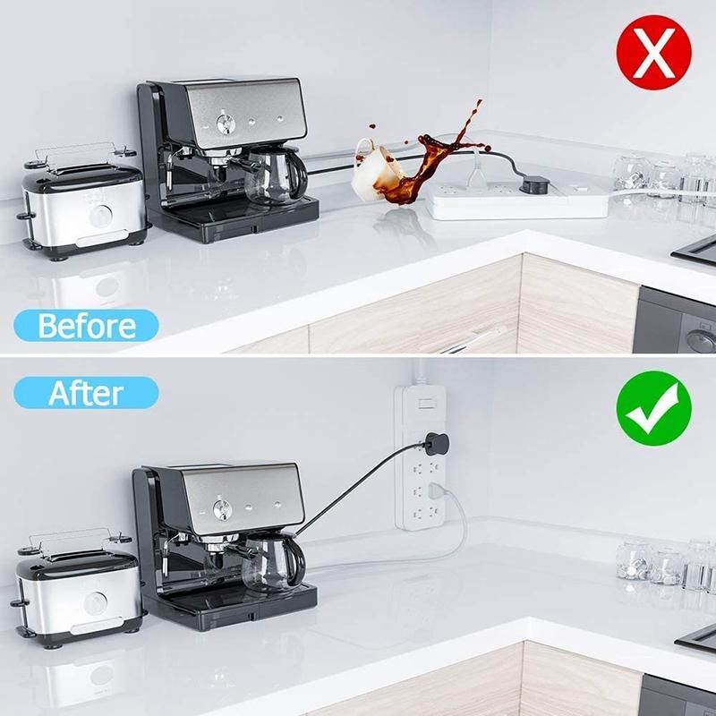 Power Board Holder, Surge Protector, Wall-Mounted, Self-Adhesive Cable Management System for Computer Desk Finishing 2