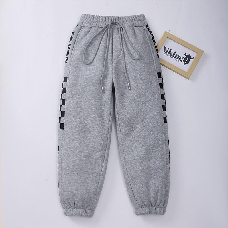 2023 European And American Velvet Children's Pants Winter Thickened Warm Boys' Pan