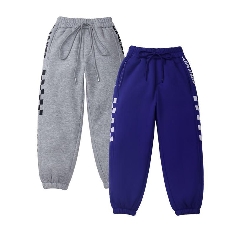 2023 European And American Velvet Children's Pants Winter Thickened Warm Boys' Pan