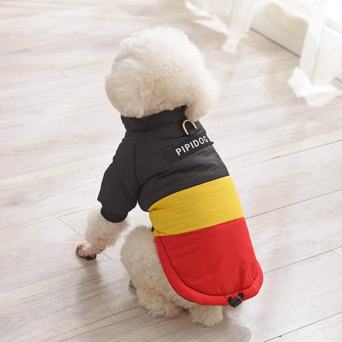 Pet Cotton Coat Dog Two-legged Thermal Coat Clothes Red