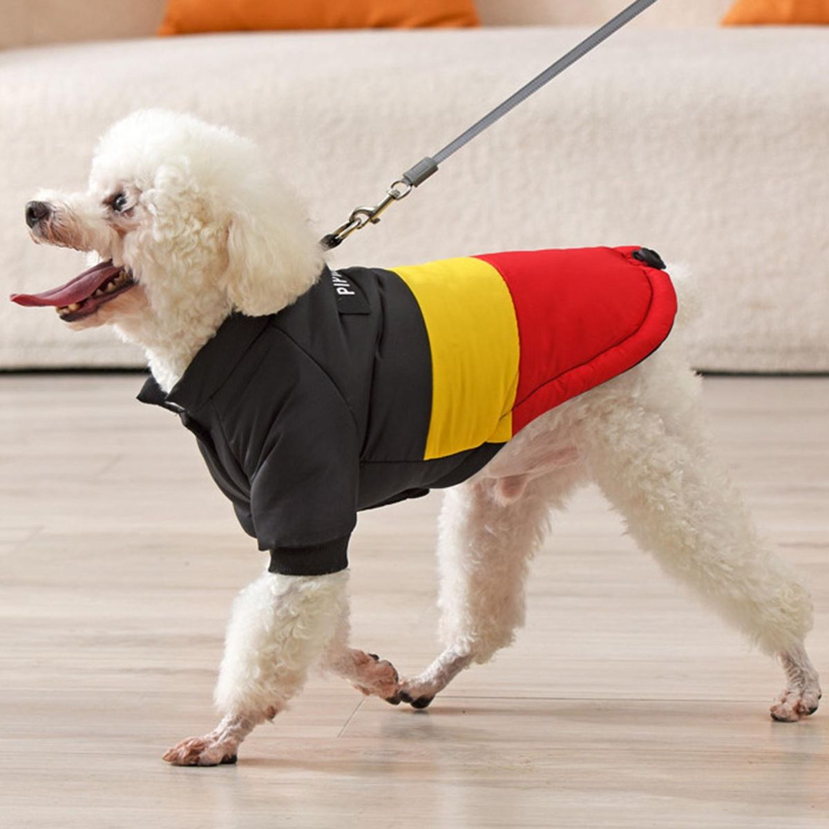 Pet Cotton Coat Dog Two-legged Thermal Coat Clothes Red