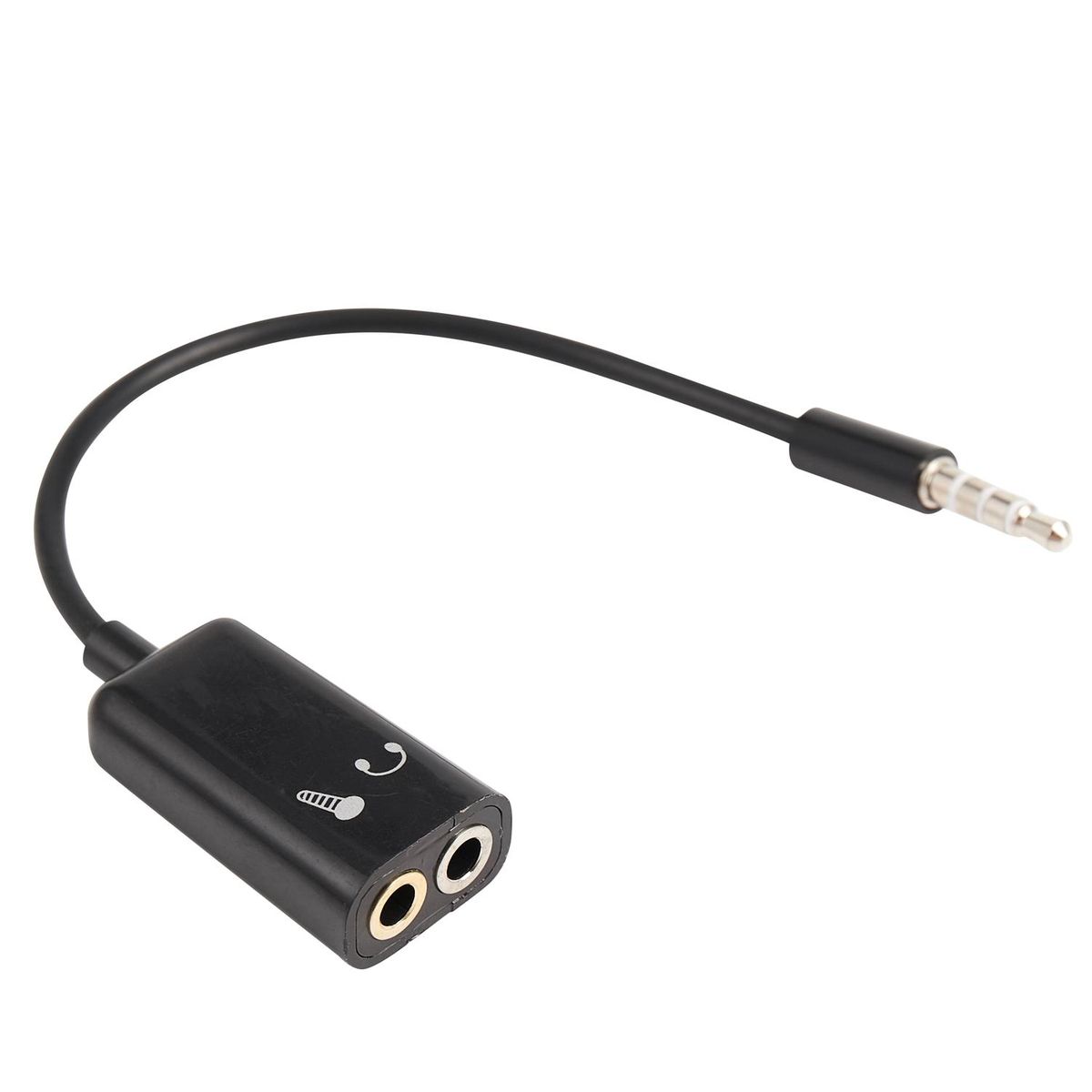 3.5mm Stereo Audio Splitter Male to Headphone Headset + Microphone Adapter couples turn wiring harness connector