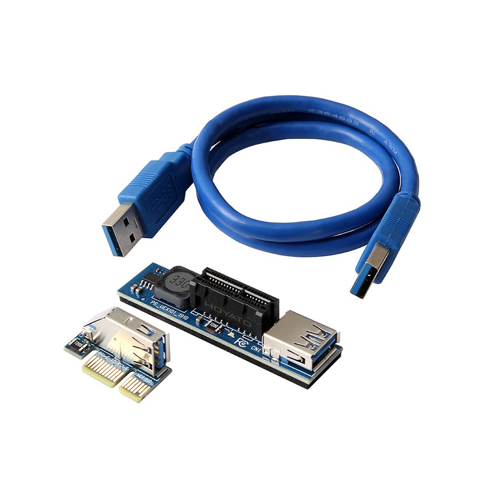 Mini PCI-E 1X Extension Cable Powered Riser Adapter