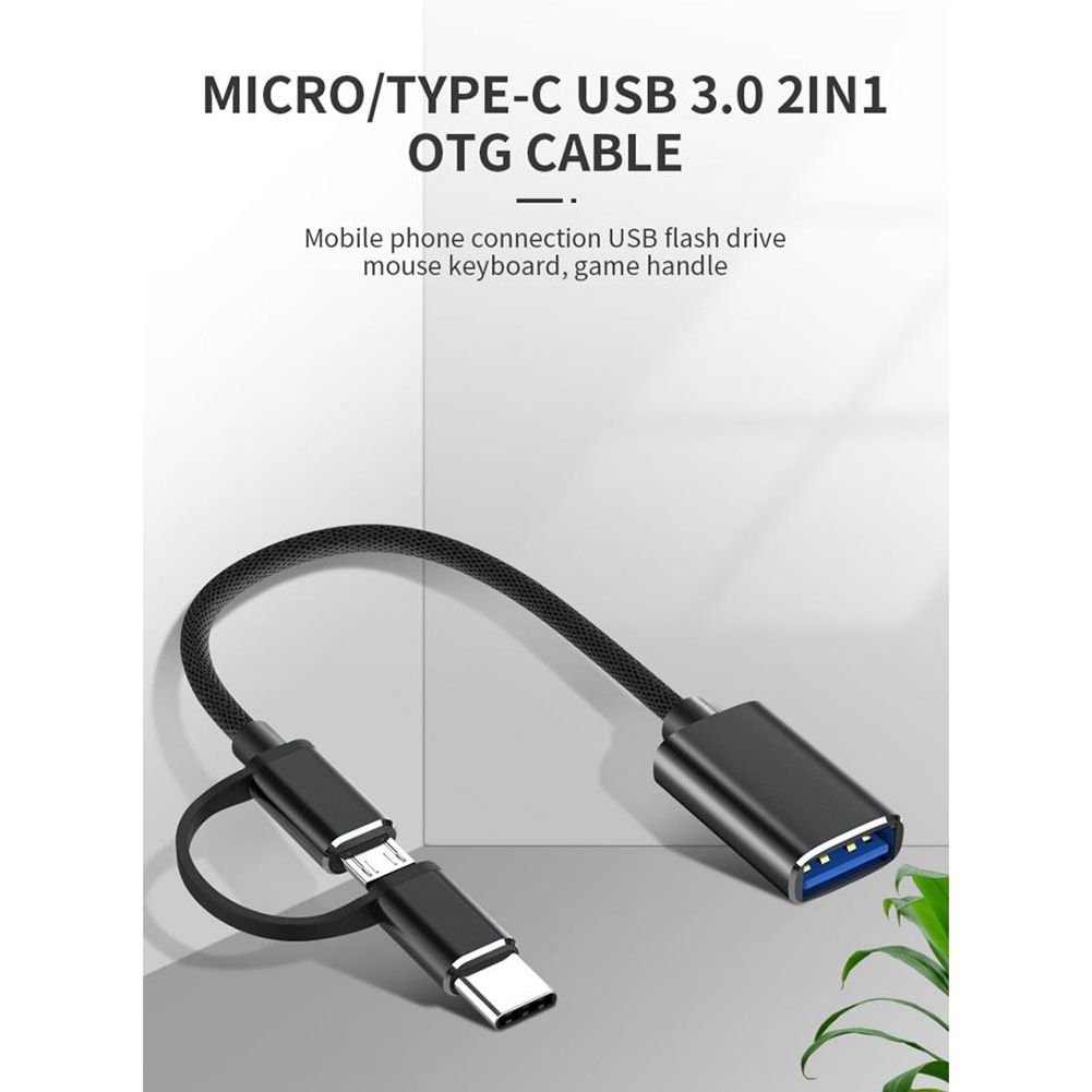 2 In 1 USB 3.0 OTG Adapter Cable Type-C Micro-USB