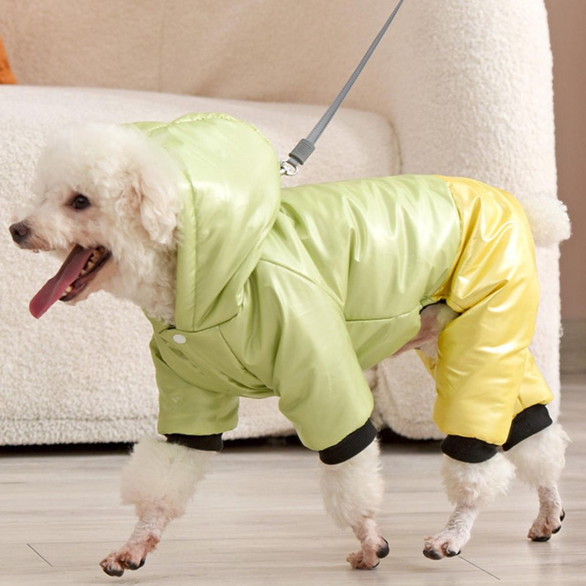 Pet Cotton Coat Pet Four-Legged Jumpsuit Green
