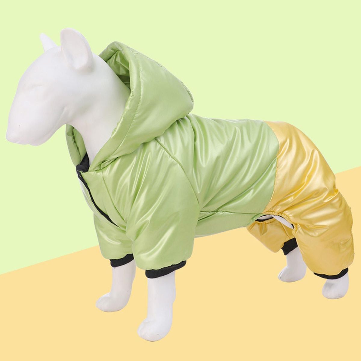 Pet Cotton Coat Pet Four-Legged Jumpsuit Green