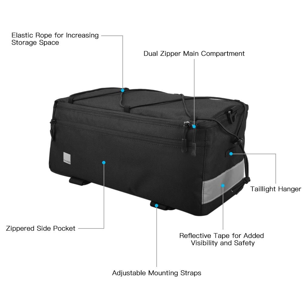 Multi Function Cycling Insulated Trunk Cooler Bag Bicycle Bike Rear Seat Bag Luggage Rack Pannier Bag