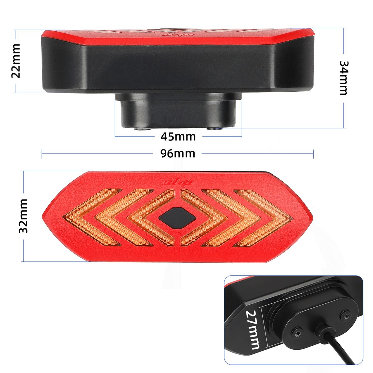 Rear Suspension Kit With Mudguard And LED Taillight For