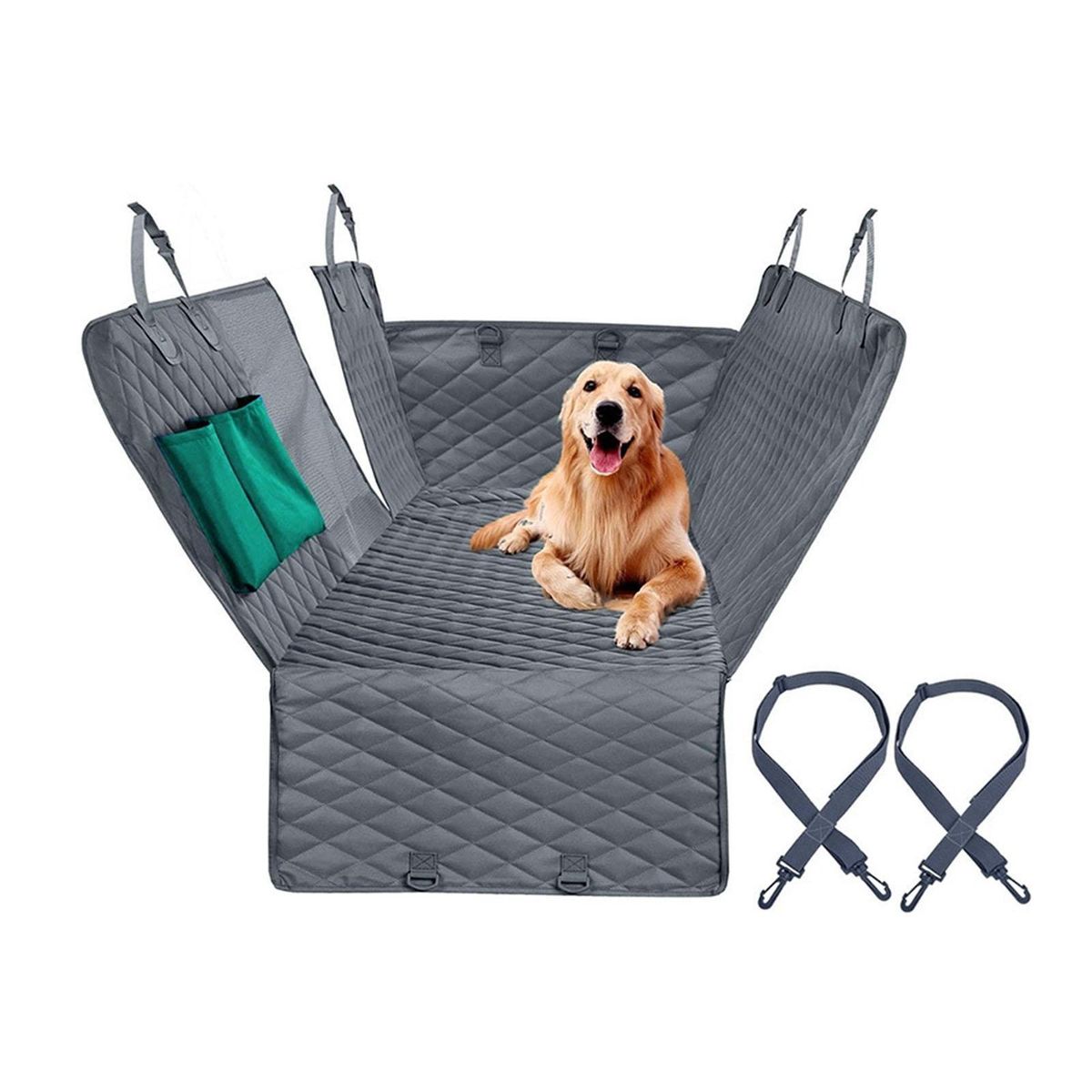 Reinforced Cat Dog Car Seat Waterproof Booster Seat Travel Grey