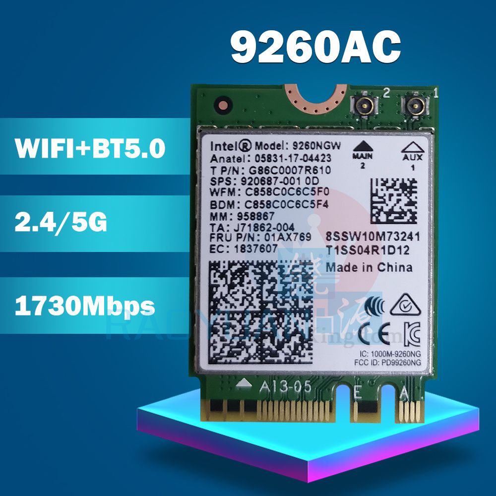 WiFi-card 9260AC For Killer 1550 Intel 9260 9260NGW NGFF