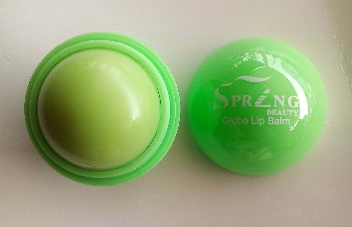 SPRLNG BEAUTY GLOBE LIP BALM, GREEN COLOUR
