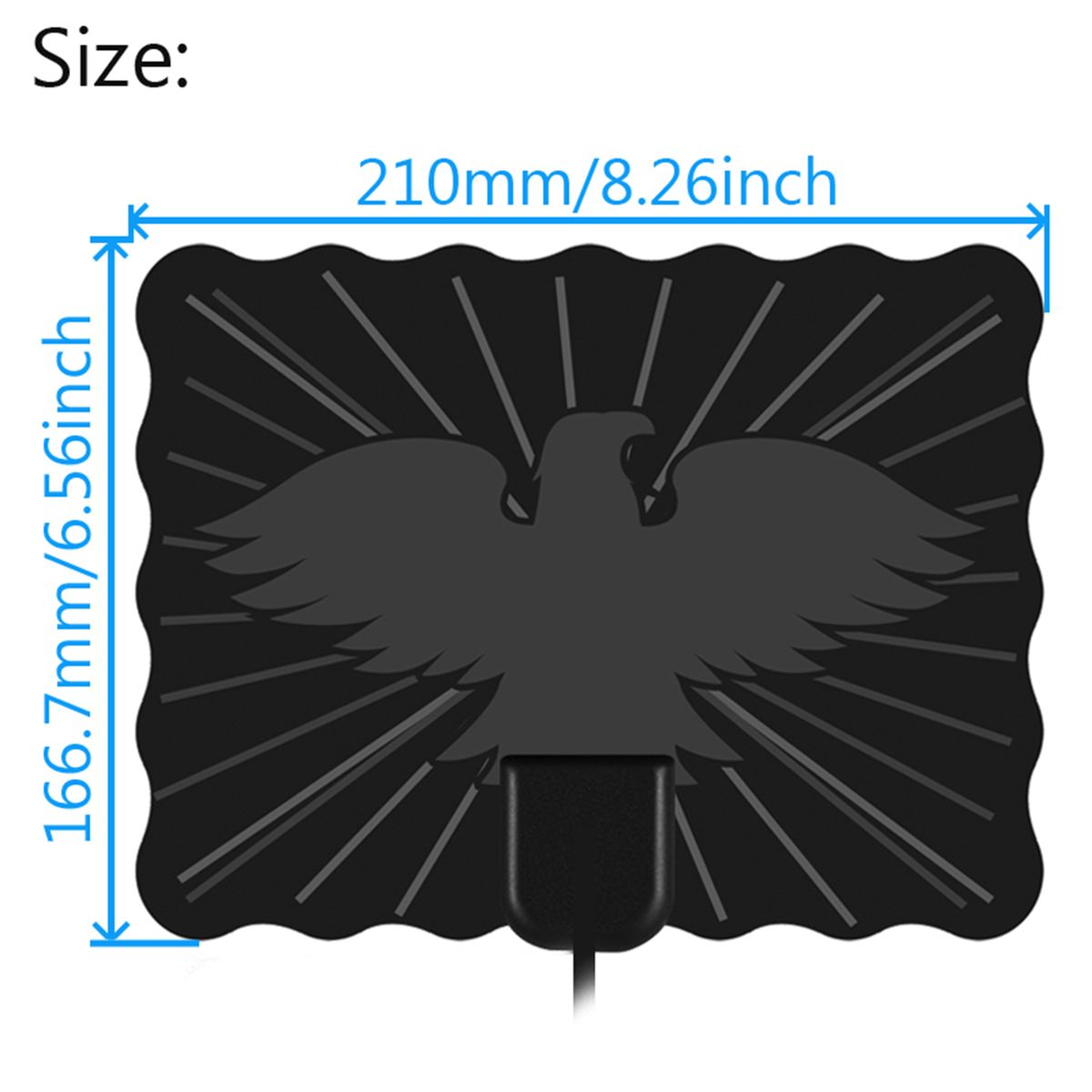 25dB High Gain HDTV DTV Box Digital TV Antenna 150 Miles