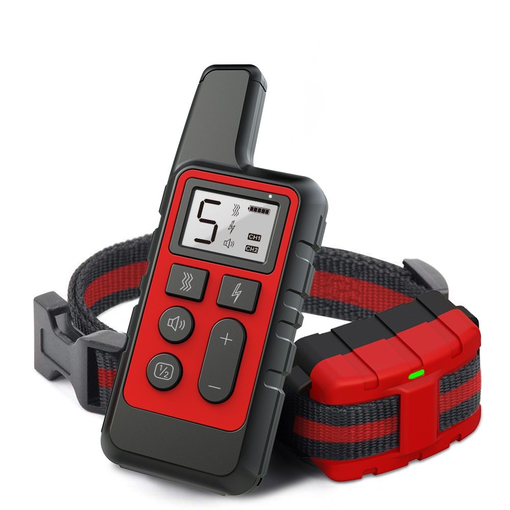 Electric Dog Training Collar Pet 500m Remote Control Rechargeable Sound Vibration Anti-Barking Suitable For Dogs Of All Sizes