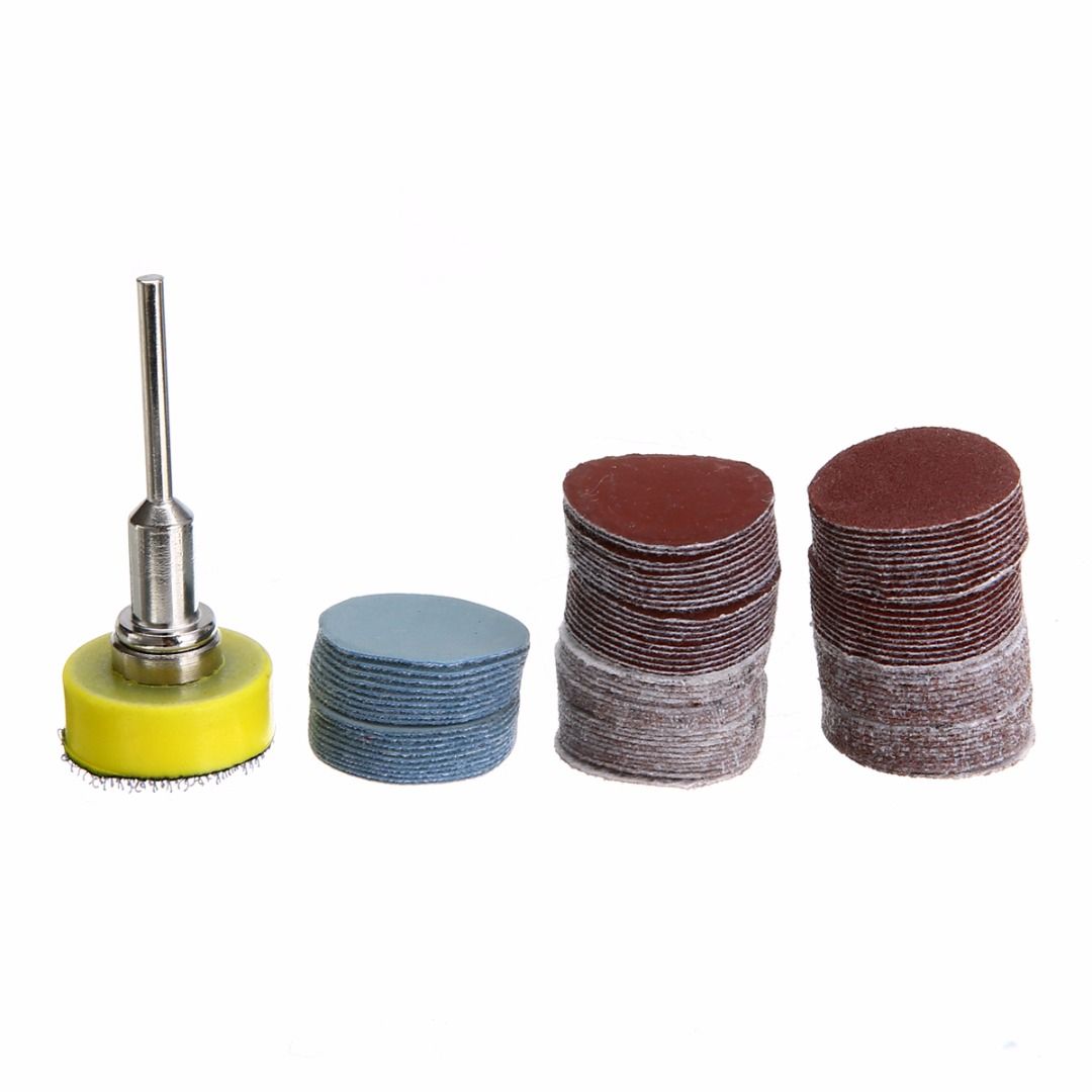 100pcs Sanding Discs 1inch Abrasives Hook Loop Bac