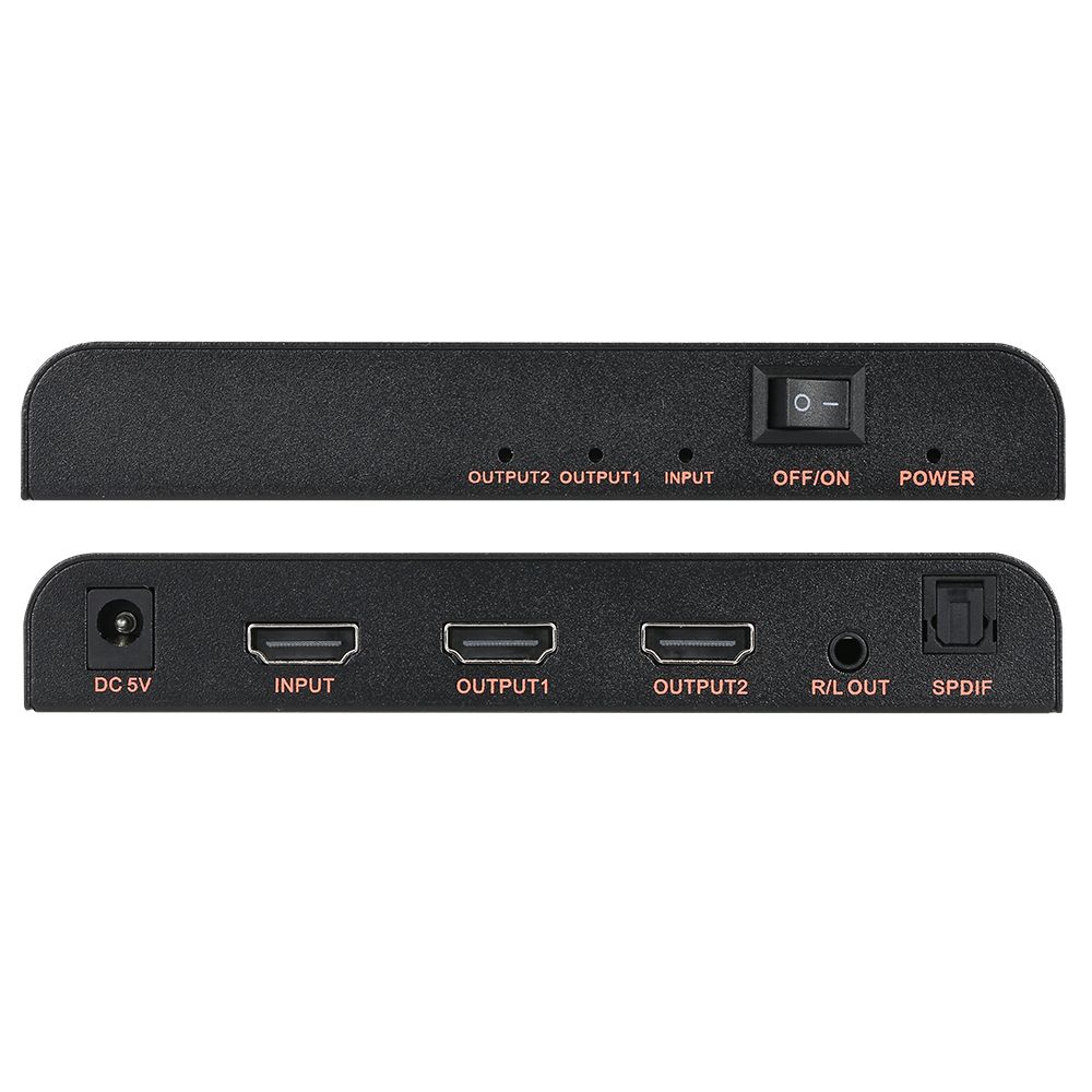HD Splitter 1 In 2 Out Up To 3840*2160 Resolution With