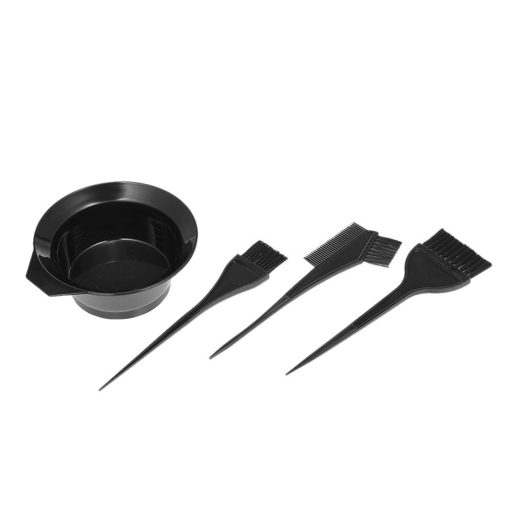 4 Pcs Hair Coloring Tools Kit Dyeing Bowl Brush Double-sided
