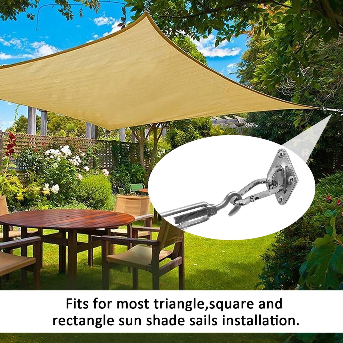 Shade Sail Hardware Kit Triangle Square Rectangle Heavy Duty