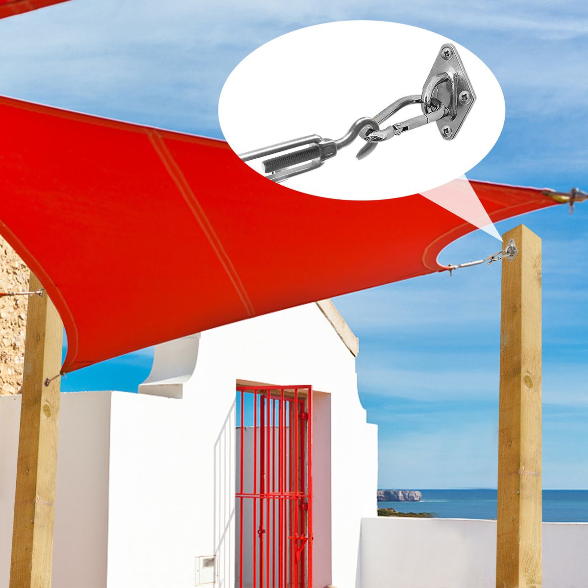 Shade Sail Hardware Kit Triangle Square Rectangle Heavy Duty