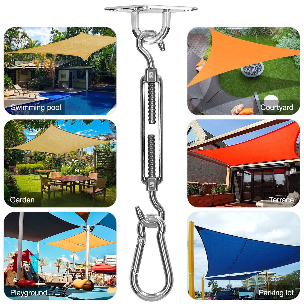 Shade Sail Hardware Kit Triangle Square Rectangle Heavy Duty