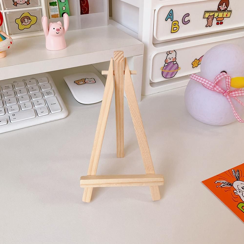 Lightweight Wooden Cellphone Holder Stable Tripod Desktop Phones Stand Decorative Dock Universal Desk Stand
